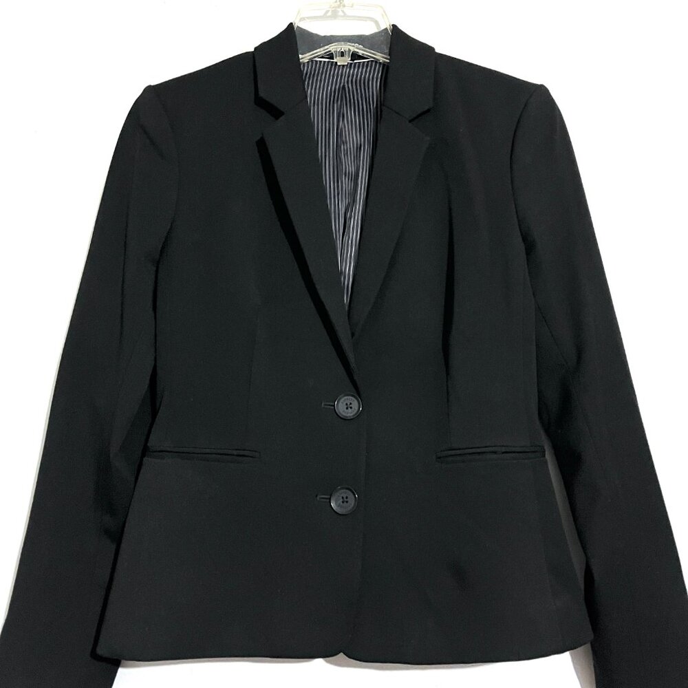 Express Black Two Button Stretch Career Blazer - image 2